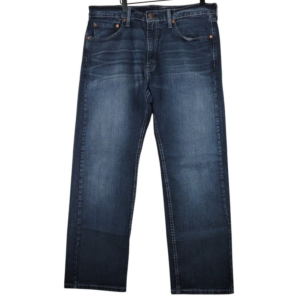 Levi Strauss 505 Regular Fit Straight Leg Jeans Mens 33x30 (fits 36x30) Blue